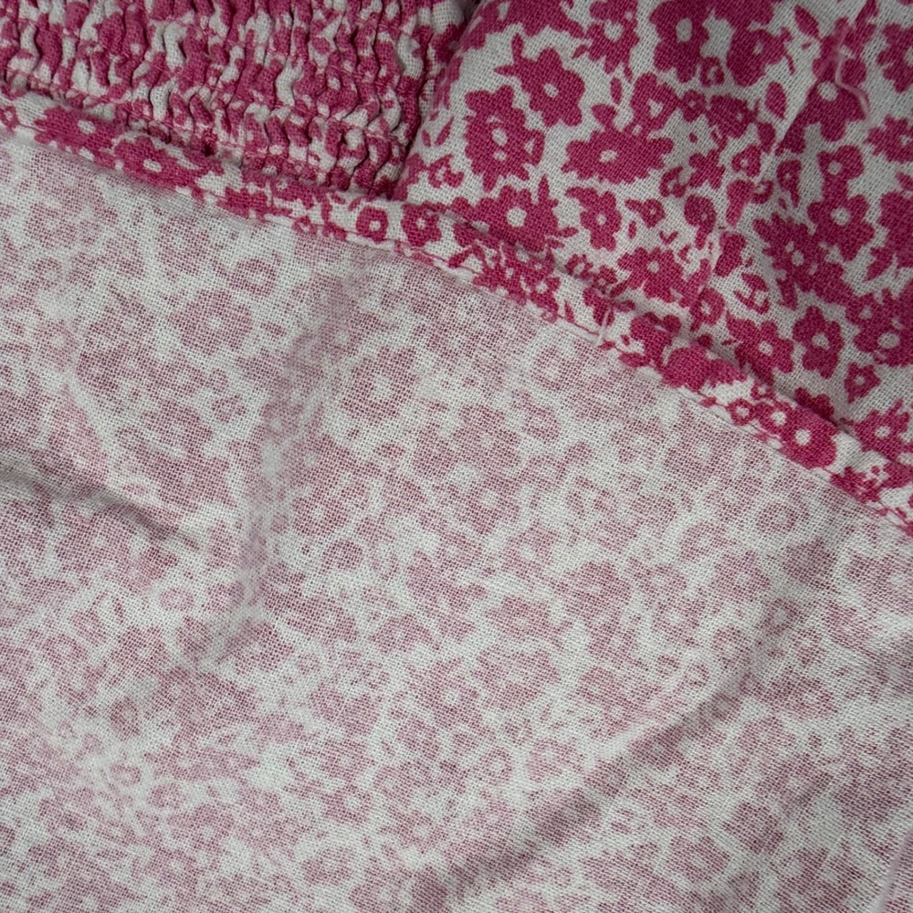 Old Navy Floral Mini Dress Pink White Ditsy Summer Barbiecore Coquette Cottage M - Picture 12 of 13